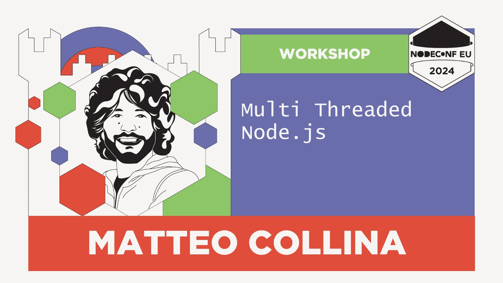 matteo collina speaker card for NodeConf EU